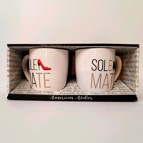 American Atelier Mugs Sole Mate Coffee Cup Set - Picture 1 of 6